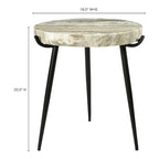 Modern Marble Top Accent Table - 18W x 18D x 20H