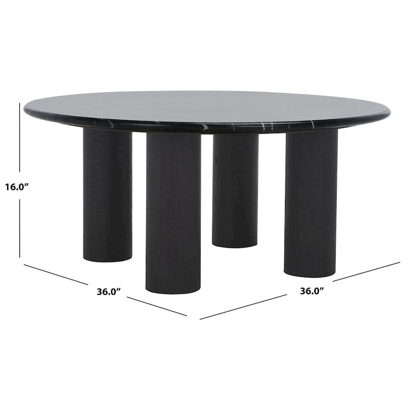 Couture Tylee Round Marble Coffee Table - 36Wx36Dx16H